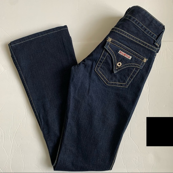 Hudson 26 Bootcut Denim Dark Jeans Flap Pockets - Picture 8 of 10